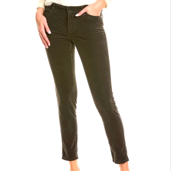 J.McLaughlin Watson skinny Velvet Pants in Dark Olive- Women's Size 14 - Picture 1 of 6